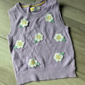 Boden Lavender Sleeveless Sweater Vest, Kids Size 5-6